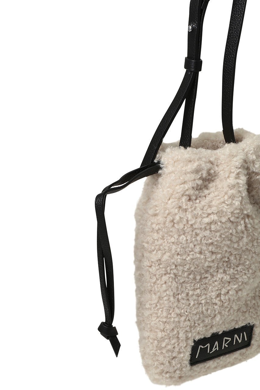 【マルニ/MARNI】のMARNI MENDING ムートン巾着スマホポシェット 人気、トレンドファッション・服の通販 founy(ファニー) 　ファッション　Fashion　レディースファッション　Fashion for Women　ユニセックス　Unisex, Genderless　おすすめ　Recommended / Our Picks　ギフト プレゼント　Gift / Present　ショルダー　Shoulder, Shoulder Strap　ボックス　Boxy, Box Shape　ポシェット　Pochette, Mini Bag　ムートン　Shearling, Mouton　リップ　Lip, Lip Motif　ロング　Long, Long-Length　巾着　Drawstring Bag, Kinchaku　旅行　Travel　A/W・秋冬　Autumn/Winter　other-4|ID: prp329100004696732 ipo3291000000036204703