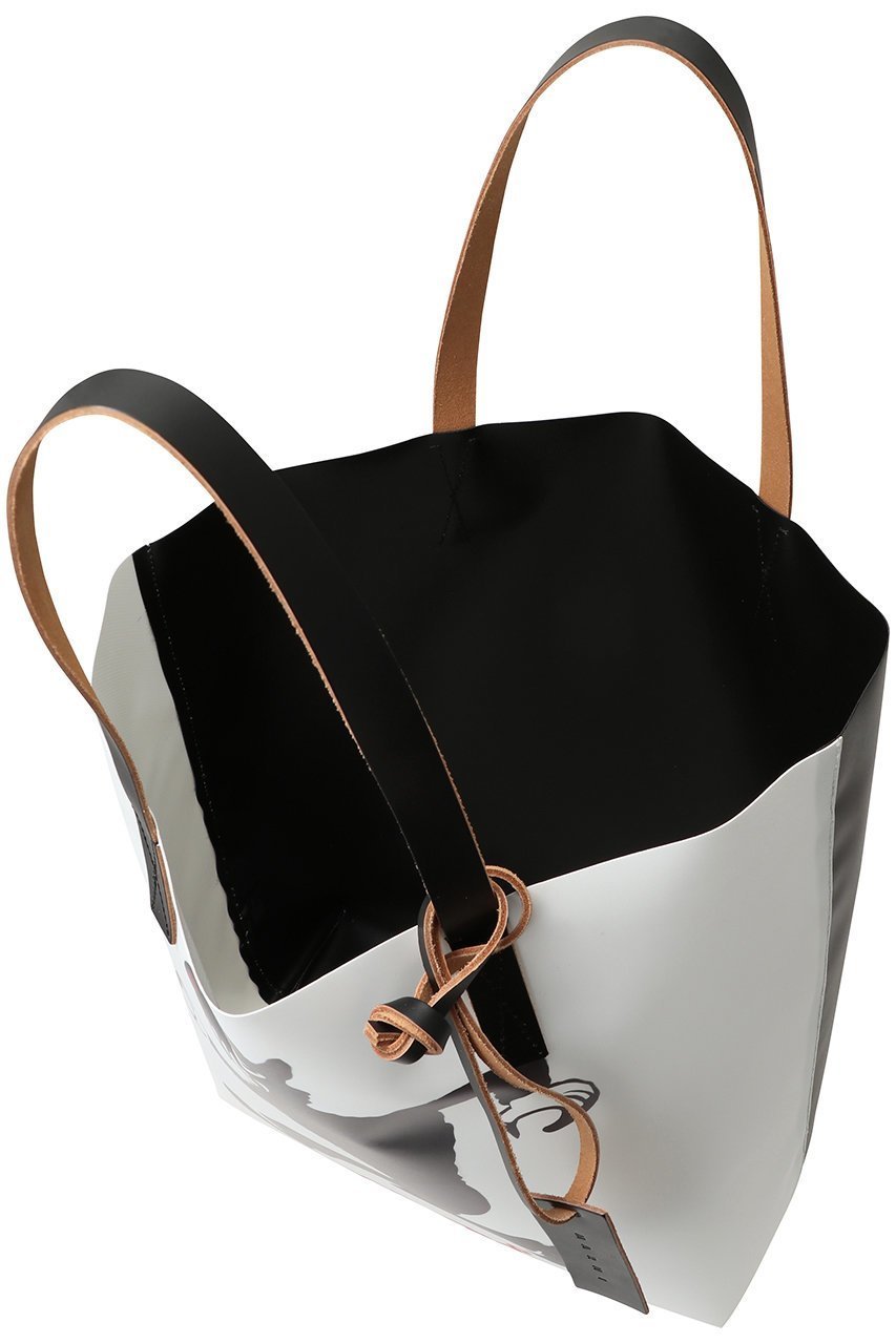 【マルニ/MARNI】のTRIBECA ウルフプリントショッピングバッグ 人気、トレンドファッション・服の通販 founy(ファニー) 　ファッション　Fashion　レディースファッション　Fashion for Women　バッグ　Bags　ユニセックス　Unisex, Genderless　コーティング　Coating, Coated Finish　シンプル　Simple, Minimal　スクエア　Square, Square Shape　フォルム　Silhouette, Form　プリント　Print, Printed Pattern　ロンドン　London Style, British Inspired　新作・新入荷　New Arrivals / New In　other-5|ID: prp329100004696734 ipo3291000000033917227