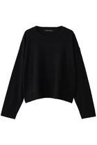 【ミズイロ インド/mizuiro ind】のcrew neck wide tunic crochet チュニック black|ID:prp329100004696740