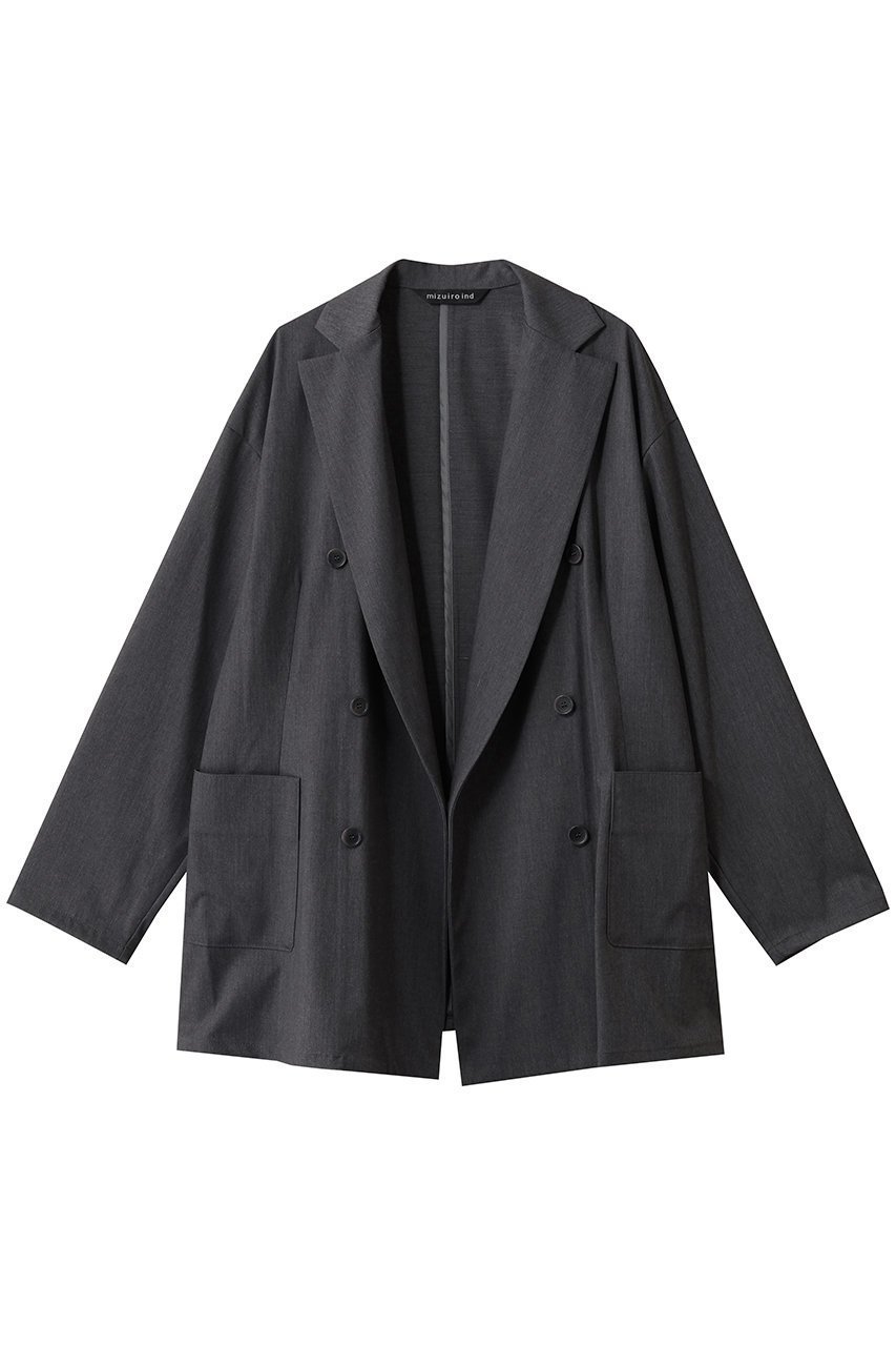 【ミズイロ インド/mizuiro ind】のdouble breasted shit JK ジャケット インテリア・キッズ・メンズ・レディースファッション・服の通販 founy(ファニー) 　ファッション　Fashion　レディースファッション　Fashion for Women　アウター　Coat / Outerwear Collection　レディースジャケット・軽アウター　Jackets　おすすめ　Recommended / Our Picks　ジャケット　Jacket, Outerwear　ストレッチ　Stretch, Stretchy Fabric　セットアップ　Set-Up, Coordinated Outfit　ダブル　Double, Double-Breasted　ドレープ　Drape, Draping Fabric　エレガント 上品　Elegant　新作・新入荷　New Arrivals / New In　gray|ID: prp329100004696741 ipo3291000000033917300