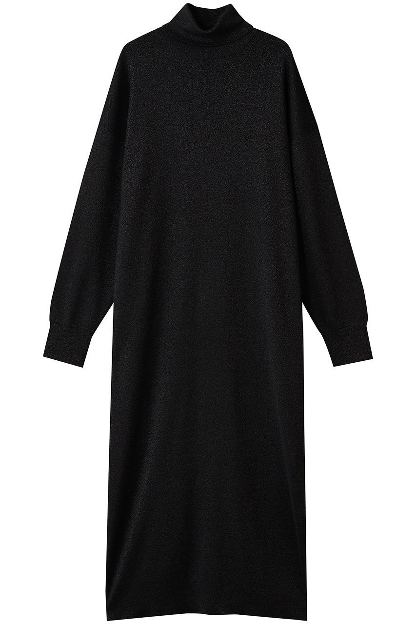 【スリー ドッツ/three dots】の【ラメニット】リュクスセーター ドレス インテリア・キッズ・メンズ・レディースファッション・服の通販 founy(ファニー) 　ファッション　Fashion　レディースファッション　Fashion for Women　ワンピース　Dresses　フォーマル・パーティードレス・結婚式用ドレス　Elegant & Casual Dresses　チュニック　Tunic Tops & Dresses　シンプル　Simple, Minimal　ストレート　Straight, Straight Cut　チュニック　Tunic, Long Top　ドレス　Dress, One-Piece　ロング　Long, Long-Length　新作・新入荷　New Arrivals / New In　ブラック|ID: prp329100004696770 ipo3291000000033917482