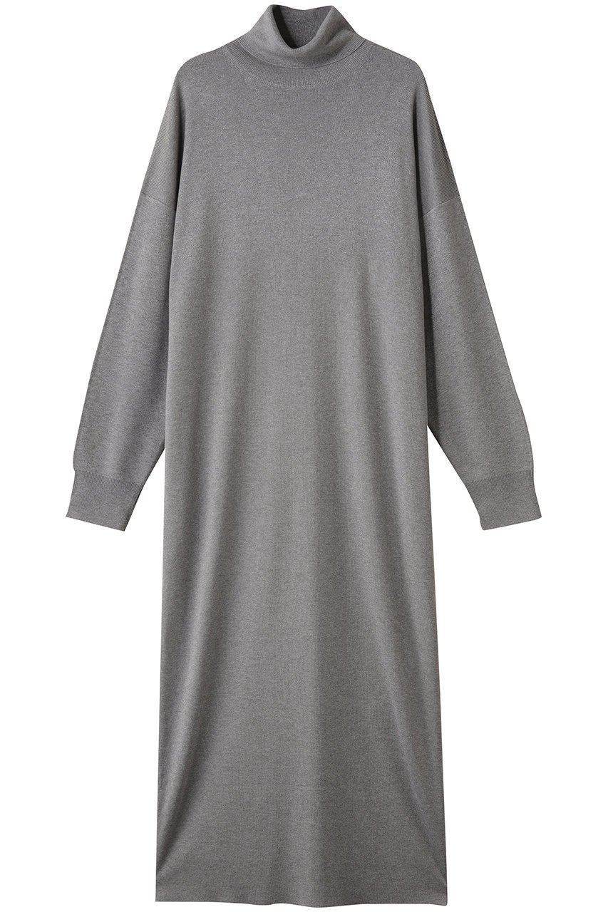【スリー ドッツ/three dots】の【ラメニット】リュクスセーター ドレス インテリア・キッズ・メンズ・レディースファッション・服の通販 founy(ファニー) 　ファッション　Fashion　レディースファッション　Fashion for Women　ワンピース　Dresses　フォーマル・パーティードレス・結婚式用ドレス　Elegant & Casual Dresses　チュニック　Tunic Tops & Dresses　シンプル　Simple, Minimal　ストレート　Straight, Straight Cut　チュニック　Tunic, Long Top　ドレス　Dress, One-Piece　ロング　Long, Long-Length　新作・新入荷　New Arrivals / New In　グレー|ID: prp329100004696770 ipo3291000000033917483