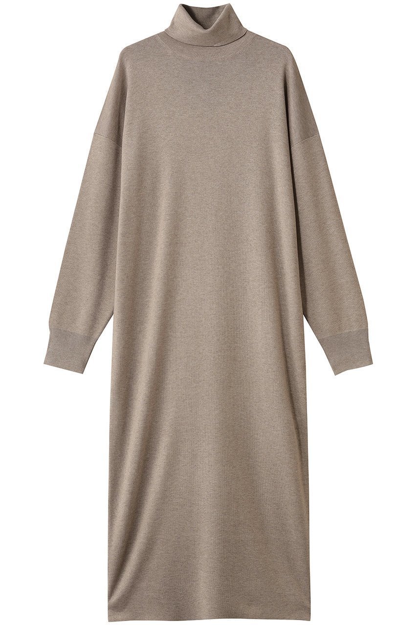 【スリー ドッツ/three dots】の【ラメニット】リュクスセーター ドレス インテリア・キッズ・メンズ・レディースファッション・服の通販 founy(ファニー) 　ファッション　Fashion　レディースファッション　Fashion for Women　ワンピース　Dresses　フォーマル・パーティードレス・結婚式用ドレス　Elegant & Casual Dresses　チュニック　Tunic Tops & Dresses　シンプル　Simple, Minimal　ストレート　Straight, Straight Cut　チュニック　Tunic, Long Top　ドレス　Dress, One-Piece　ロング　Long, Long-Length　新作・新入荷　New Arrivals / New In　ベージュ|ID: prp329100004696770 ipo3291000000033917484
