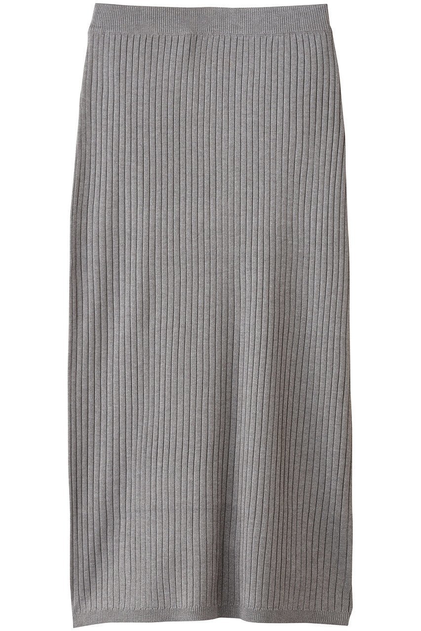 【スリー ドッツ/three dots】の【ラメニット】リュクスセーター リブスカート インテリア・キッズ・メンズ・レディースファッション・服の通販 founy(ファニー) 　ファッション　Fashion　レディースファッション　Fashion for Women　スカート　Skirts　ロングスカート　Long Skirts / Maxi & Midi Skirts　エレガント 上品　Elegant　シンプル　Simple, Minimal　バランス　Balance, Style Balance　ロング　Long, Long-Length　新作・新入荷　New Arrivals / New In　グレー|ID: prp329100004696773 ipo3291000000033917507