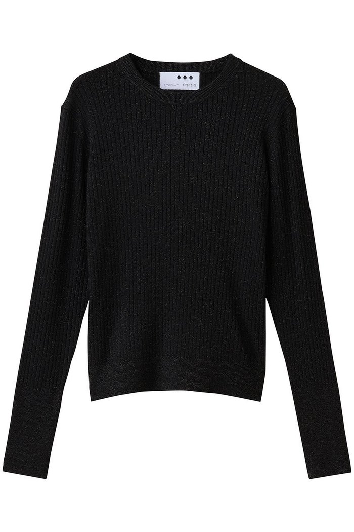 【スリー ドッツ/three dots】の【ラメニット】リュクスセーター リブニットTEE インテリア・キッズ・メンズ・レディースファッション・服の通販 founy(ファニー) https://founy.com/ ファッション Fashion レディースファッション Fashion for Women トップス・カットソー Cut & Sew Tops ニット Knit Tops & Sweaters カジュアルプルオーバー・ニットトップス Pullovers & Knit Tops / Casual Pullovers キャミワンピース Cami Dress, Slip Dress シンプル Simple, Minimal ベーシック Basic, Essential リブニット Rib Knit, Ribbed Knit ロング Long, Long-Length 新作・新入荷 New Arrivals / New In |ID: prp329100004696779 ipo3291000000033917553