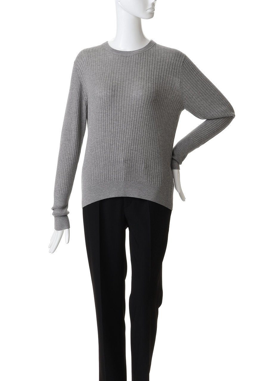 【スリー ドッツ/three dots】の【ラメニット】リュクスセーター リブニットTEE 人気、トレンドファッション・服の通販 founy(ファニー) 　ファッション　Fashion　レディースファッション　Fashion for Women　トップス・カットソー　Cut & Sew Tops　ニット　Knit Tops & Sweaters　カジュアルプルオーバー・ニットトップス　Pullovers & Knit Tops / Casual Pullovers　キャミワンピース　Cami Dress, Slip Dress　シンプル　Simple, Minimal　ベーシック　Basic, Essential　リブニット　Rib Knit, Ribbed Knit　ロング　Long, Long-Length　新作・新入荷　New Arrivals / New In　other-2|ID: prp329100004696779 ipo3291000000033917559