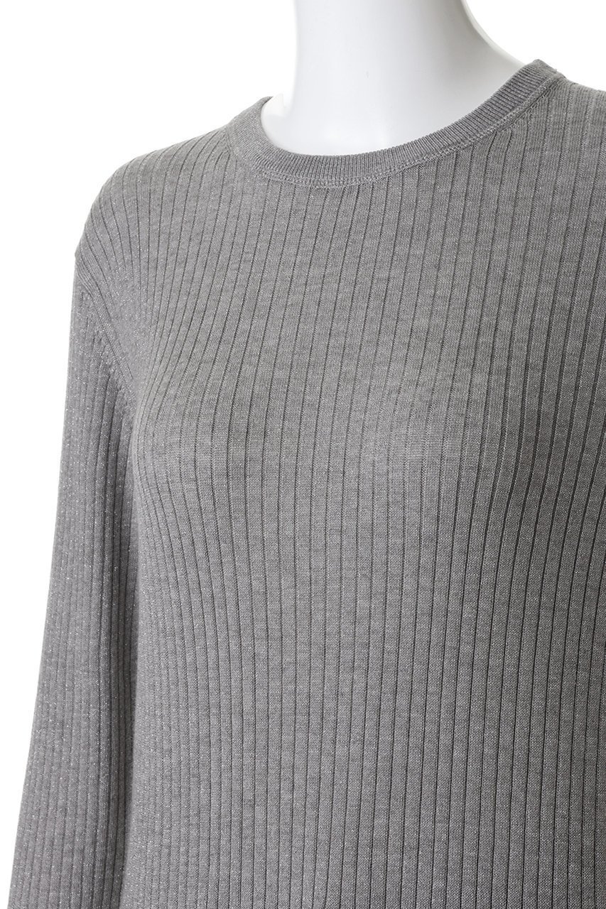 【スリー ドッツ/three dots】の【ラメニット】リュクスセーター リブニットTEE 人気、トレンドファッション・服の通販 founy(ファニー) 　ファッション　Fashion　レディースファッション　Fashion for Women　トップス・カットソー　Cut & Sew Tops　ニット　Knit Tops & Sweaters　カジュアルプルオーバー・ニットトップス　Pullovers & Knit Tops / Casual Pullovers　キャミワンピース　Cami Dress, Slip Dress　シンプル　Simple, Minimal　ベーシック　Basic, Essential　リブニット　Rib Knit, Ribbed Knit　ロング　Long, Long-Length　新作・新入荷　New Arrivals / New In　other-5|ID: prp329100004696779 ipo3291000000033917564