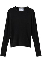 【スリー ドッツ/three dots】の【ラメニット】リュクスセーター リブニットTEE ブラック|ID: prp329100004696779 ipo3291000000036868141
