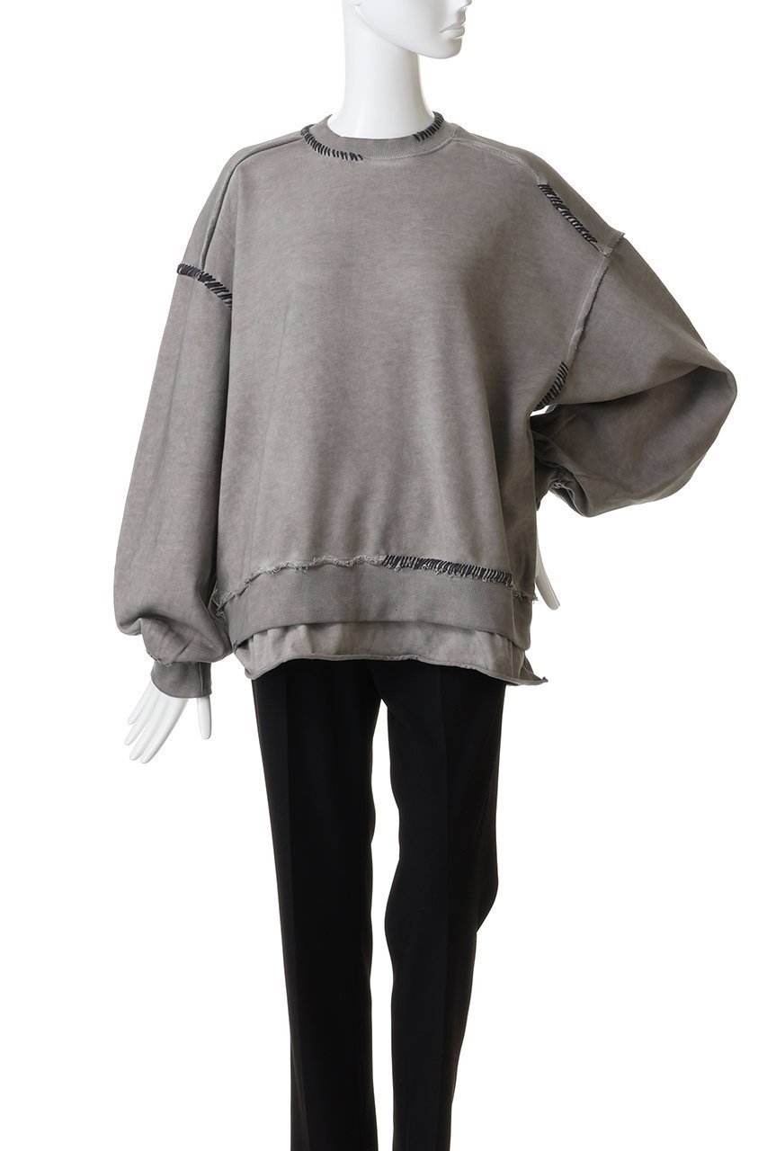 【メゾンスペシャル/MAISON SPECIAL】の【UNISEX】オーバーダイエンブロイダリー クルースウェット 人気、トレンドファッション・服の通販 founy(ファニー) 　ファッション　Fashion　レディースファッション　Fashion for Women　トップス・カットソー　Cut & Sew Tops　シャツ・ブラウス・オフィスカジュアル　Elegant Blouses & Button-Ups　レディースパーカー・カジュアルフーディー　Casual Hoodies & Sweatshirts　ロングTシャツ・Tシャツ　Longline T-Shirts & Tees　スウェット・クルーネックトップス　Sweatshirts & Crewnecks / Relaxed Fit Sweat Tops　カットソー・ベーシックTシャツ　Cut-and-Sewn Tops / Stretch Tees & Basics　ユニセックス　Unisex, Genderless　ダメージ　Distressed, Destroyed　ブリーチ　Bleach, Washed Finish　ランダム　Random, Irregular　新作・新入荷　New Arrivals / New In　other-2|ID: prp329100004696788 ipo3291000000033917621