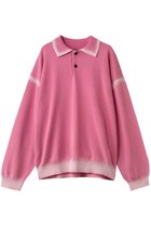 【メゾンスペシャル/MAISON SPECIAL】の【UNISEX】ハイツイストピグメントブリーチニットポロ L/S PNK(ピンク)|ID: prp329100004696789 ipo3291000000033917632