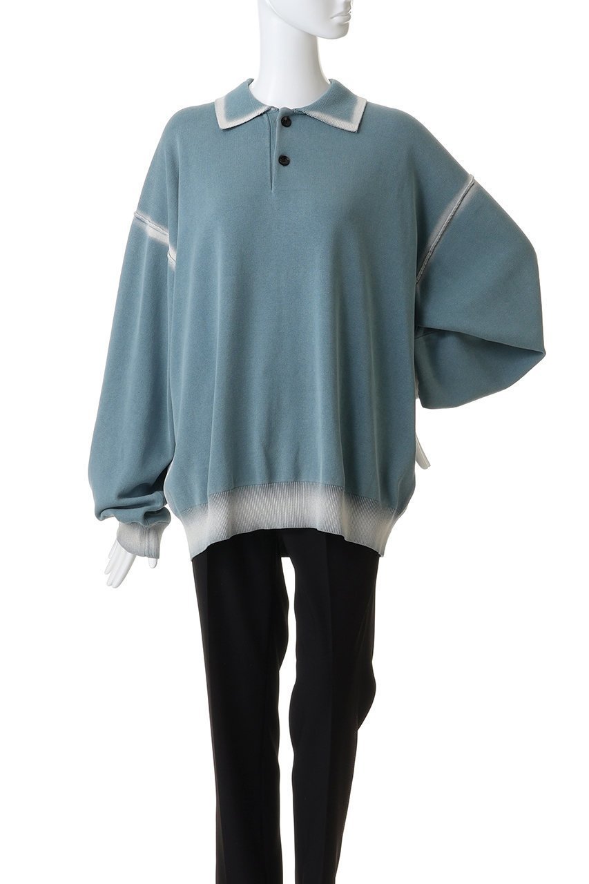 【メゾンスペシャル/MAISON SPECIAL】の【UNISEX】ハイツイストピグメントブリーチニットポロ L/S 人気、トレンドファッション・服の通販 founy(ファニー) 　ファッション　Fashion　レディースファッション　Fashion for Women　トップス・カットソー　Cut & Sew Tops　ニット　Knit Tops & Sweaters　シャツ・ブラウス・オフィスカジュアル　Elegant Blouses & Button-Ups　ロングTシャツ・Tシャツ　Longline T-Shirts & Tees　カットソー・ベーシックTシャツ　Cut-and-Sewn Tops / Stretch Tees & Basics　ユニセックス　Unisex, Genderless　スリーブ　Sleeve, Long Sleeve / Short Sleeve　ベーシック　Basic, Essential　ポロシャツ　Polo Shirt, Collared Tee　ロング　Long, Long-Length　新作・新入荷　New Arrivals / New In　長袖　Long Sleeve, Full Sleeve　other-2|ID: prp329100004696789 ipo3291000000033917633