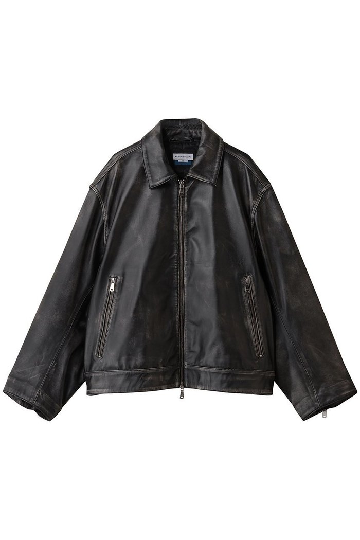 【メゾンスペシャル/MAISON SPECIAL】の【UNISEX】SHEEPレザー襟付きライダース インテリア・キッズ・メンズ・レディースファッション・服の通販 founy(ファニー) https://founy.com/ ファッション Fashion レディースファッション Fashion for Women アウター Coat / Outerwear Collection レディースジャケット・軽アウター Jackets ライダースジャケット / レザースタイル Riders Jackets & Biker Style ユニセックス Unisex, Genderless ジップ Zip, Zipper ジャケット Jacket, Outerwear ライダース Riders 新作・新入荷 New Arrivals / New In |ID: prp329100004696793 ipo3291000000033917659