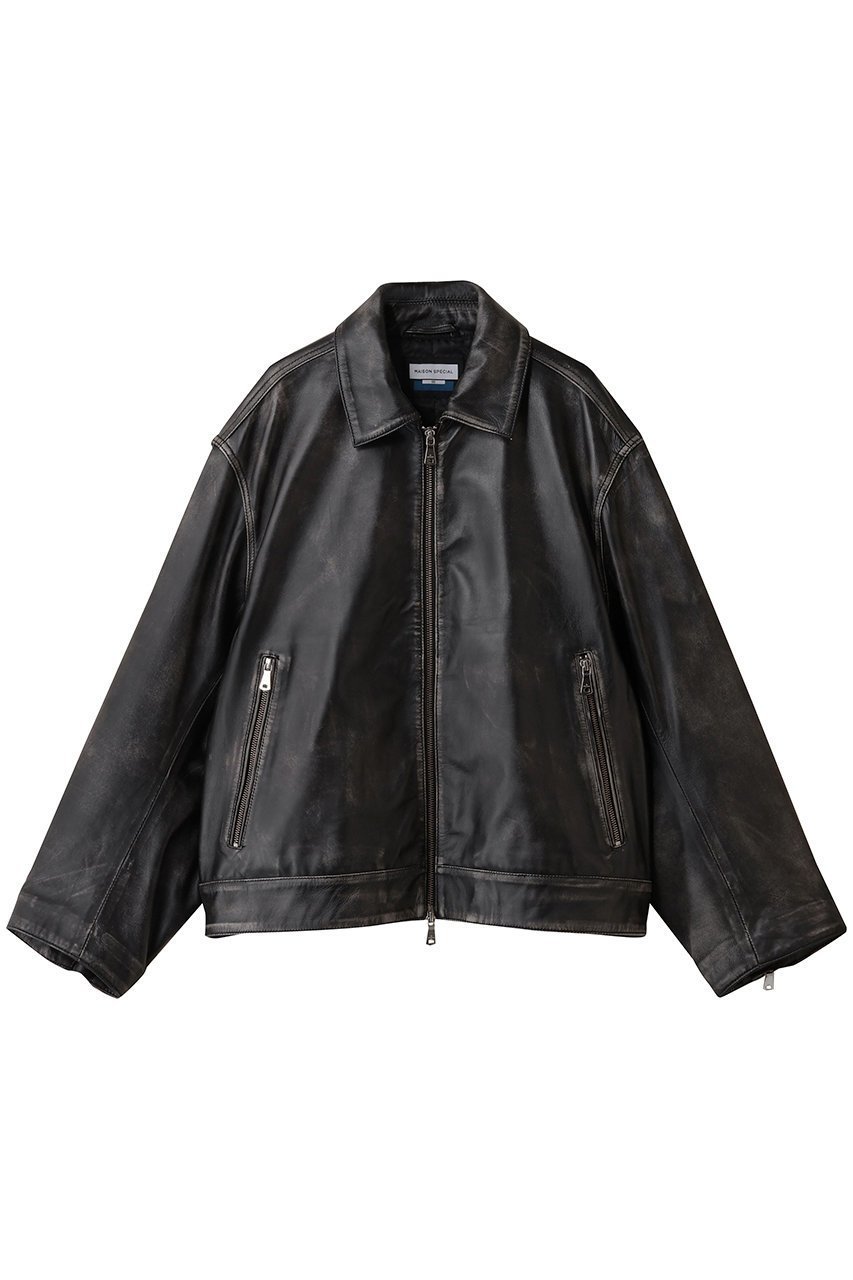 【メゾンスペシャル/MAISON SPECIAL】の【UNISEX】SHEEPレザー襟付きライダース 人気、トレンドファッション・服の通販 founy(ファニー) 　ファッション　Fashion　レディースファッション　Fashion for Women　アウター　Coat / Outerwear Collection　レディースジャケット・軽アウター　Jackets　ライダースジャケット / レザースタイル　Riders Jackets & Biker Style　ユニセックス　Unisex, Genderless　ジップ　Zip, Zipper　ジャケット　Jacket, Outerwear　ライダース　Riders　 other-1|ID: prp329100004696793 ipo3291000000035841908