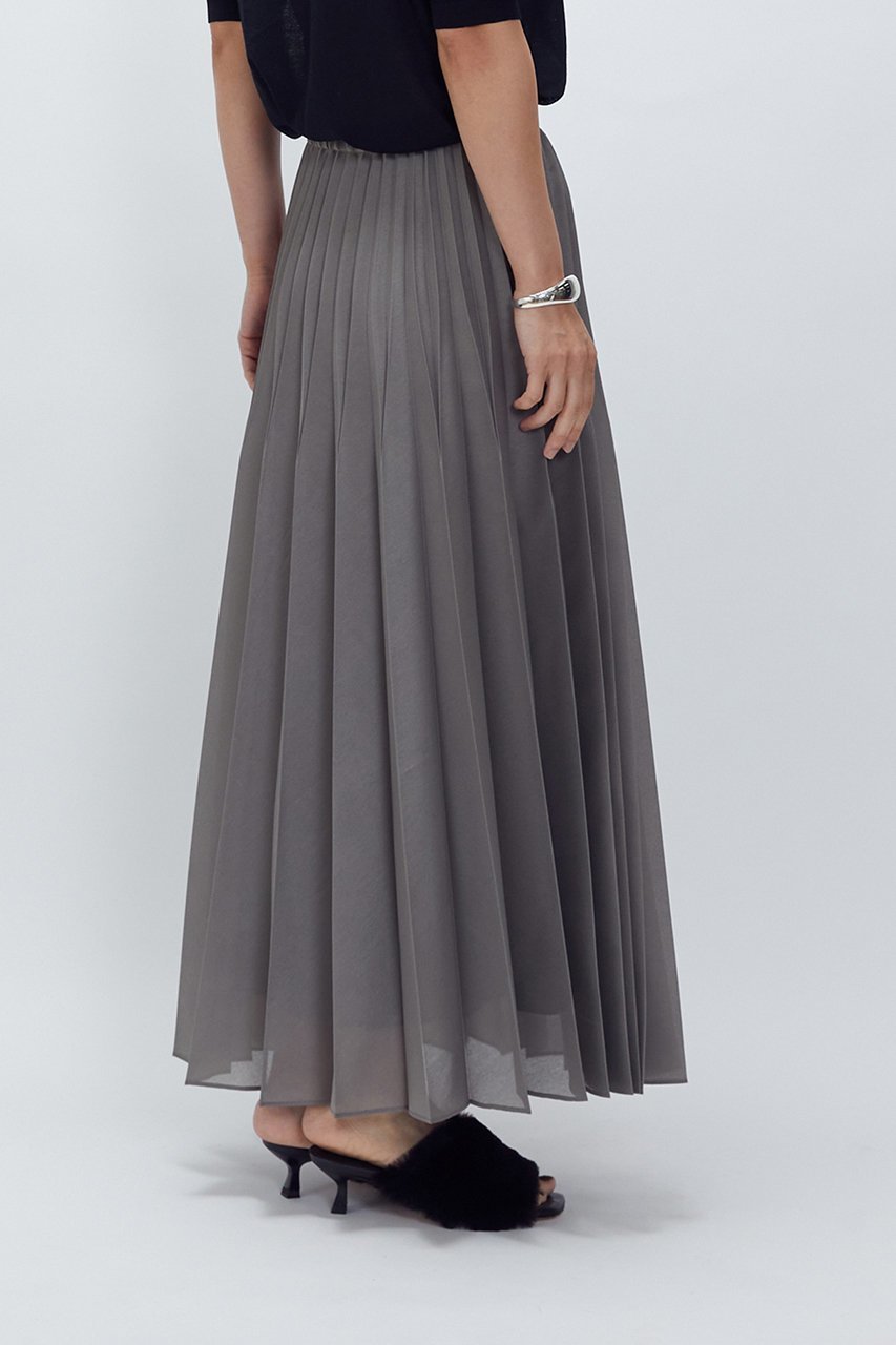 【プルミエ アロンディスモン/1er Arrondissement】のスパンオーガンジープリーツスカート 人気、トレンドファッション・服の通販 founy(ファニー) 　ファッション　Fashion　レディースファッション　Fashion for Women　スカート　Skirts　プリーツスカート / 上品フェミニンスタイル　Pleated Skirts　ロングスカート　Long Skirts / Maxi & Midi Skirts　エアリー　Airy Texture　オケージョン　Occasion Wear　オーガンジー　Organza Fabric　プリーツ　Pleats, Pleated　ロング　Long, Long-Length　エレガント 上品　Elegant　再入荷　Restock / Back in Stock　other-6|ID: prp329100004696801 ipo3291000000034154530