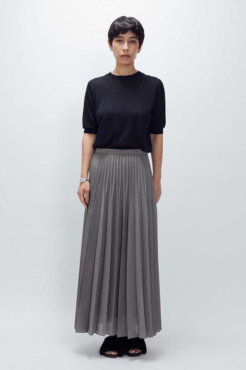 【プルミエ アロンディスモン/1er Arrondissement】のスパンオーガンジープリーツスカート 人気、トレンドファッション・服の通販 founy(ファニー) 　ファッション　Fashion　レディースファッション　Fashion for Women　スカート　Skirts　プリーツスカート / 上品フェミニンスタイル　Pleated Skirts　ロングスカート　Long Skirts / Maxi & Midi Skirts　エアリー　Airy Texture　オケージョン　Occasion Wear　オーガンジー　Organza Fabric　プリーツ　Pleats, Pleated　ロング　Long, Long-Length　エレガント 上品　Elegant　再入荷　Restock / Back in Stock　other-7|ID: prp329100004696801 ipo3291000000034154531
