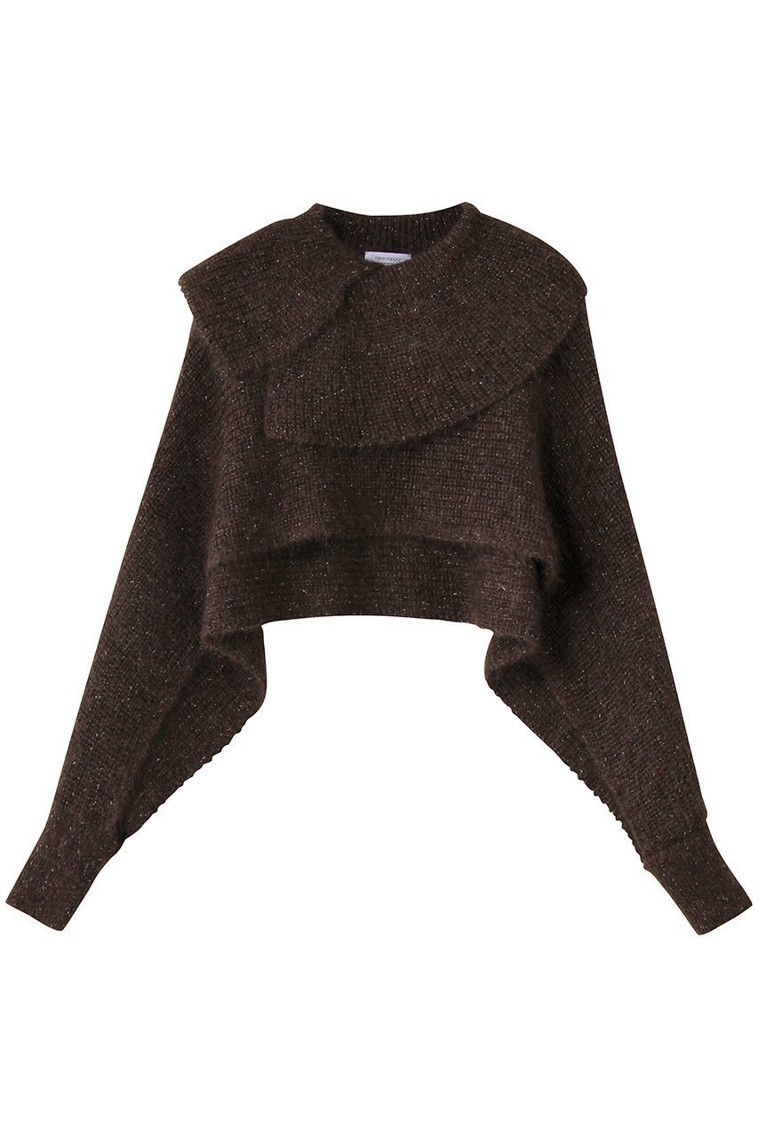 【プルミエ アロンディスモン/1er Arrondissement】の【near NIPPON】ニット インテリア・キッズ・メンズ・レディースファッション・服の通販 founy(ファニー) 　ファッション　Fashion　レディースファッション　Fashion for Women　トップス・カットソー　Cut & Sew Tops　ニット　Knit Tops & Sweaters　カジュアルプルオーバー・ニットトップス　Pullovers & Knit Tops / Casual Pullovers　エアリー　Airy Texture　ストール　Stole, Wrap　エレガント 上品　Elegant　ブラウン|ID: prp329100004696805 ipo3291000000035358398