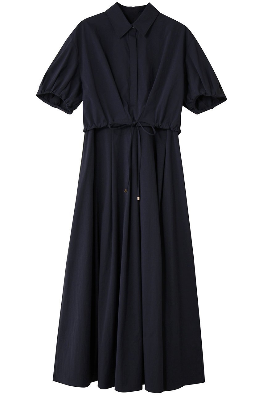 【アルアバイル/allureville】のドロストシャツワンピース インテリア・キッズ・メンズ・レディースファッション・服の通販 founy(ファニー) 　ファッション　Fashion　レディースファッション　Fashion for Women　ワンピース　Dresses　シャツワンピース / 1枚で着映えコーデ　Shirt Dresses　チュニック　Tunic Tops & Dresses　サンダル　Sandals, Summer Shoes　スニーカー　Sneakers, Trainers　スリーブ　Sleeve, Long Sleeve / Short Sleeve　チュニック　Tunic, Long Top　ロング　Long, Long-Length　エレガント 上品　Elegant　再入荷　Restock / Back in Stock　ネイビー|ID: prp329100004696811 ipo3291000000035358411