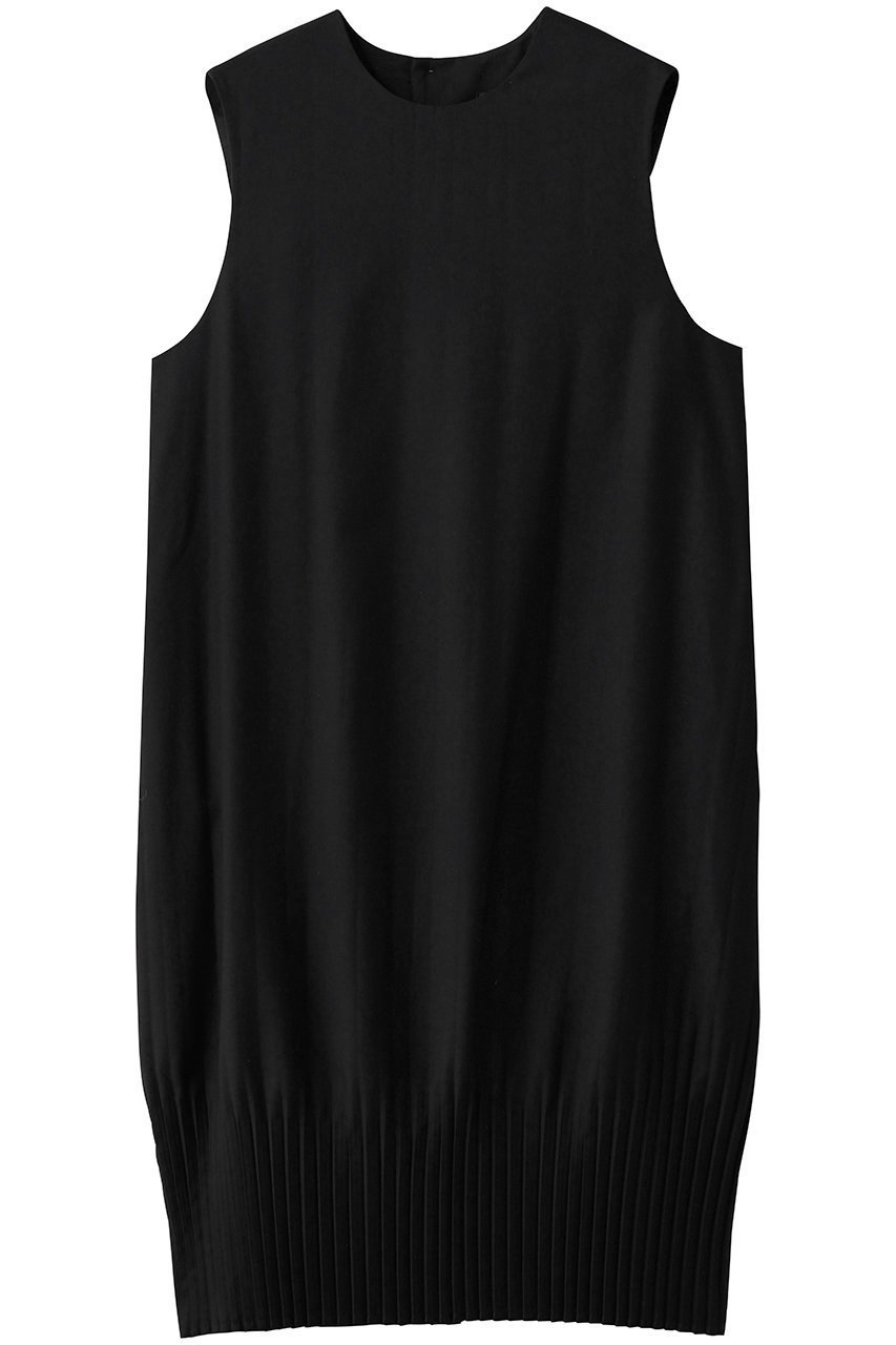 【ミズイロ インド/mizuiro ind】のプリーツヘムノースリーブワンピース インテリア・キッズ・メンズ・レディースファッション・服の通販 founy(ファニー) 　ファッション　Fashion　レディースファッション　Fashion for Women　ワンピース　Dresses　チュニック　Tunic Tops & Dresses　シンプル　Simple, Minimal　チュニック　Tunic, Long Top　パーティ　Party, Party Style　ロング　Long, Long-Length　black|ID: prp329100004696813 ipo3291000000034017010