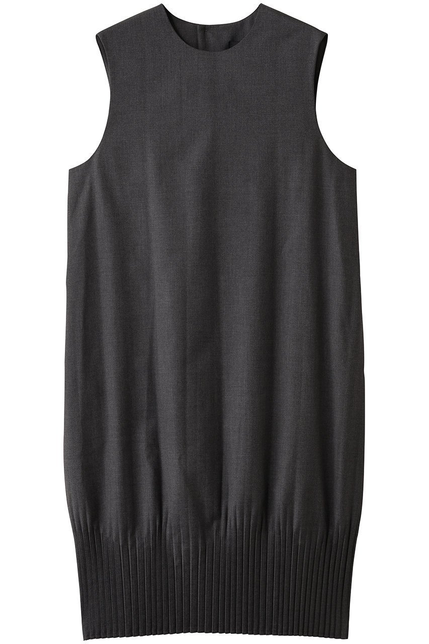 【ミズイロ インド/mizuiro ind】のプリーツヘムノースリーブワンピース インテリア・キッズ・メンズ・レディースファッション・服の通販 founy(ファニー) 　ファッション　Fashion　レディースファッション　Fashion for Women　ワンピース　Dresses　チュニック　Tunic Tops & Dresses　シンプル　Simple, Minimal　チュニック　Tunic, Long Top　パーティ　Party, Party Style　ロング　Long, Long-Length　gray|ID: prp329100004696813 ipo3291000000036015200