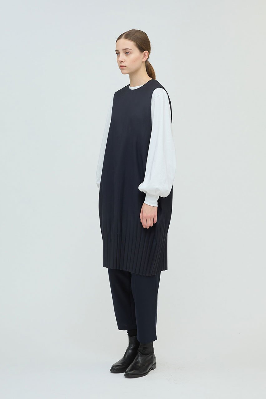 【ミズイロ インド/mizuiro ind】のプリーツヘムノースリーブワンピース 人気、トレンドファッション・服の通販 founy(ファニー) 　ファッション　Fashion　レディースファッション　Fashion for Women　ワンピース　Dresses　チュニック　Tunic Tops & Dresses　シンプル　Simple, Minimal　チュニック　Tunic, Long Top　パーティ　Party, Party Style　ロング　Long, Long-Length　other-7|ID: prp329100004696813 ipo3291000000036015207
