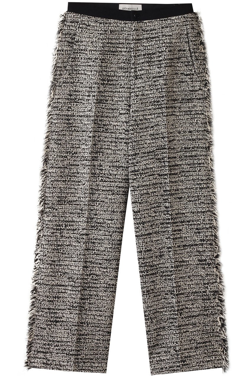 【デパリエ/DEPAREILLE】のファンシーツイードパンツ インテリア・キッズ・メンズ・レディースファッション・服の通販 founy(ファニー) ファッション Fashion レディースファッション Fashion for Women パンツ Pants & Trousers エレガント 上品 Elegant シンプル Simple, Minimal ストレート Straight, Straight Cut ツイード Twill, Twill Weave ブラック|ID: prp329100004696835 ipo3291000000035475789