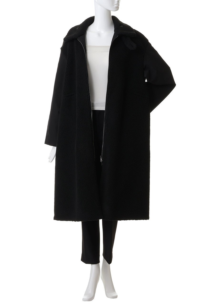 【ヴァシュモン/VACHEMENT】のリサイクルシェルタフタ×ボア ロングコート 人気、トレンドファッション・服の通販 founy(ファニー) 　ファッション　Fashion　レディースファッション　Fashion for Women　アウター　Coat / Outerwear Collection　コート・ロングコート・ピーコート　Long Coats, Peacoats & More　エレガント 上品　Elegant　タフタ　Taffeta, Structured Fabric　ドッキング　Docking, Mixed Material　ミリタリー　Military, Army Style　ロング　Long, Long-Length　定番　Standard, Basic Item　新作・新入荷　New Arrivals / New In　other-7|ID: prp329100004698326 ipo3291000000033926860