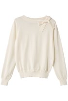 【スローン/SLOANE】の16G天竺 エクストラファインメリノウール リボンプルオーバー ホワイト|ID: prp329100004698330 ipo3291000000035702371