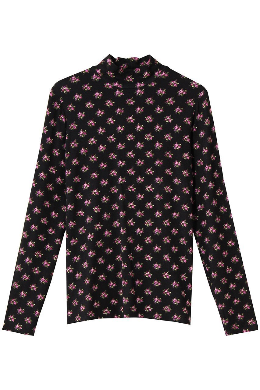 【ルール ロジェット/leur logette】のフレンチローズプリントトップス インテリア・キッズ・メンズ・レディースファッション・服の通販 founy(ファニー) 　ファッション　Fashion　レディースファッション　Fashion for Women　トップス・カットソー　Cut & Sew Tops　シャツ・ブラウス・オフィスカジュアル　Elegant Blouses & Button-Ups　ロングTシャツ・Tシャツ　Longline T-Shirts & Tees　カットソー・ベーシックTシャツ　Cut-and-Sewn Tops / Stretch Tees & Basics　キャミワンピース　Cami Dress, Slip Dress　スウェット / スエット　Sweatshirt, Sweatwear　スリーブ　Sleeve, Long Sleeve / Short Sleeve　フィット　Fit, Slim Fit　プリント　Print, Printed Pattern　ロング　Long, Long-Length　ローズ　Rose, Rose Motif　定番　Standard, Basic Item　新作・新入荷　New Arrivals / New In　ブラック|ID: prp329100004698331 ipo3291000000033926895