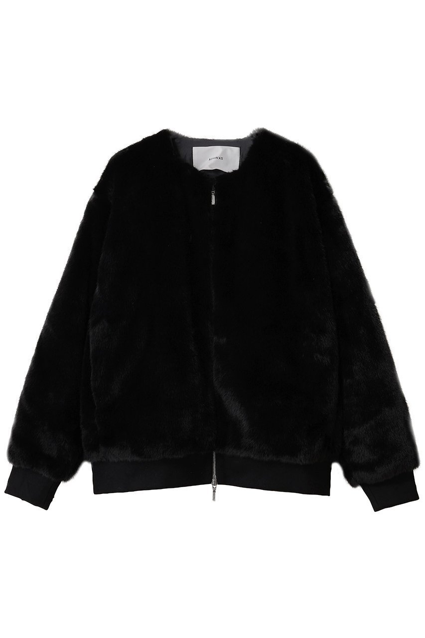 【アダワス/ADAWAS】のフェイク ミンク ジップ ジャケット インテリア・キッズ・メンズ・レディースファッション・服の通販 founy(ファニー) 　ファッション　Fashion　レディースファッション　Fashion for Women　アウター　Coat / Outerwear Collection　レディースジャケット・軽アウター　Jackets　なめらか　Smooth, Silky Texture　シンプル　Simple, Minimal　ジップ　Zip, Zipper　ジャケット　Jacket, Outerwear　フェイク　Faux, Fake　フェイクファー　Faux Fur, Imitation Fur　ラグジュアリー　Luxury, Elegant　新作・新入荷　New Arrivals / New In　ブラック|ID: prp329100004698333 ipo3291000000033926911