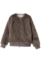 【アダワス/ADAWAS】のフェイク ミンク ジップ ジャケット グレー|ID: prp329100004698333 ipo3291000000035563580