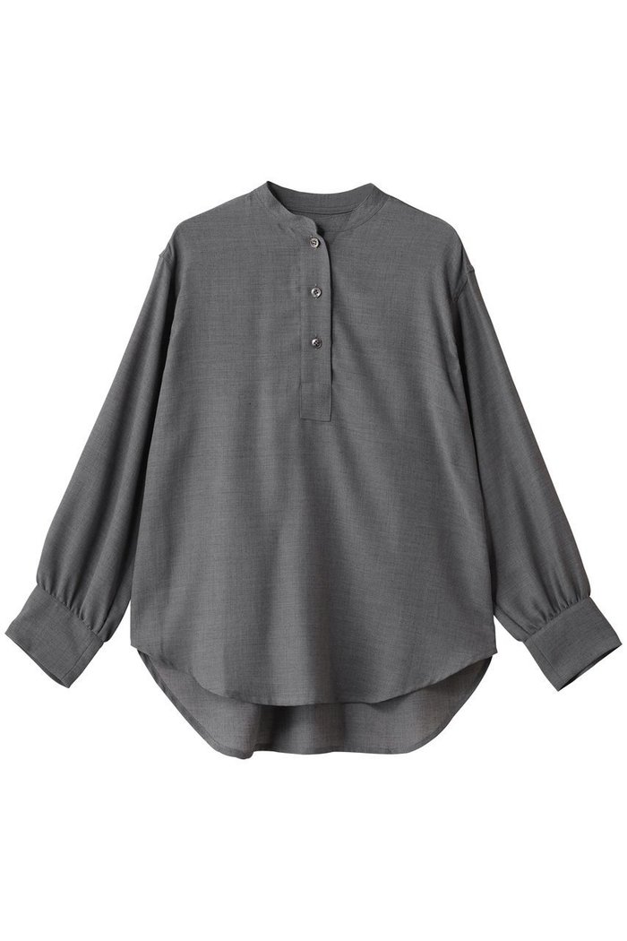 【フローレント/FLORENT】のウールビエラ バンドカラー ブラウス インテリア・キッズ・メンズ・レディースファッション・服の通販 founy(ファニー) https://founy.com/ ファッション Fashion レディースファッション Fashion for Women トップス・カットソー Cut & Sew Tops シャツ・ブラウス・オフィスカジュアル Elegant Blouses & Button-Ups なめらか Smooth, Silky Texture スリーブ Sleeve, Long Sleeve / Short Sleeve ドレープ Drape, Draping Fabric ロング Long, Long-Length 新作・新入荷 New Arrivals / New In |ID: prp329100004698337 ipo3291000000033926940