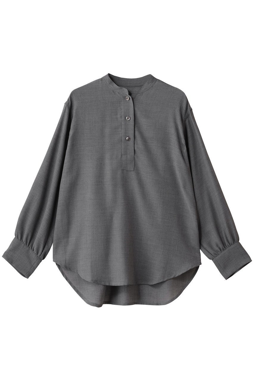 【フローレント/FLORENT】のウールビエラ バンドカラー ブラウス 人気、トレンドファッション・服の通販 founy(ファニー) 　ファッション　Fashion　レディースファッション　Fashion for Women　トップス・カットソー　Cut & Sew Tops　シャツ・ブラウス・オフィスカジュアル　Elegant Blouses & Button-Ups　なめらか　Smooth, Silky Texture　スリーブ　Sleeve, Long Sleeve / Short Sleeve　ドレープ　Drape, Draping Fabric　ロング　Long, Long-Length　新作・新入荷　New Arrivals / New In　 other-1|ID: prp329100004698337 ipo3291000000033926940