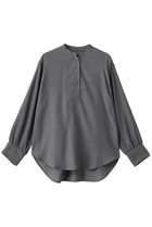 【フローレント/FLORENT】のウールビエラ バンドカラー ブラウス グレー|ID: prp329100004698337 ipo3291000000036048757