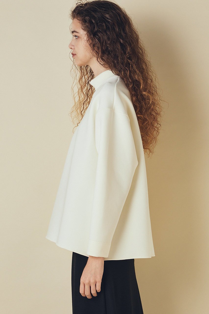 【フローレント/FLORENT】のコットン ダンボール スタンドカラー トップス 人気、トレンドファッション・服の通販 founy(ファニー)  ファッション Fashion レディースファッション Fashion for Women トップス・カットソー Cut & Sew Tops シャツ・ブラウス・オフィスカジュアル Elegant Blouses & Button-Ups ロングTシャツ・Tシャツ Longline T-Shirts & Tees カットソー・ベーシックTシャツ Cut-and-Sewn Tops / Stretch Tees & Basics スタンド Stand Collar, Upright Stand スリーブ Sleeve, Long Sleeve / Short Sleeve ロング Long, Long-Length other-7|ID: prp329100004698339 ipo3291000000033984997