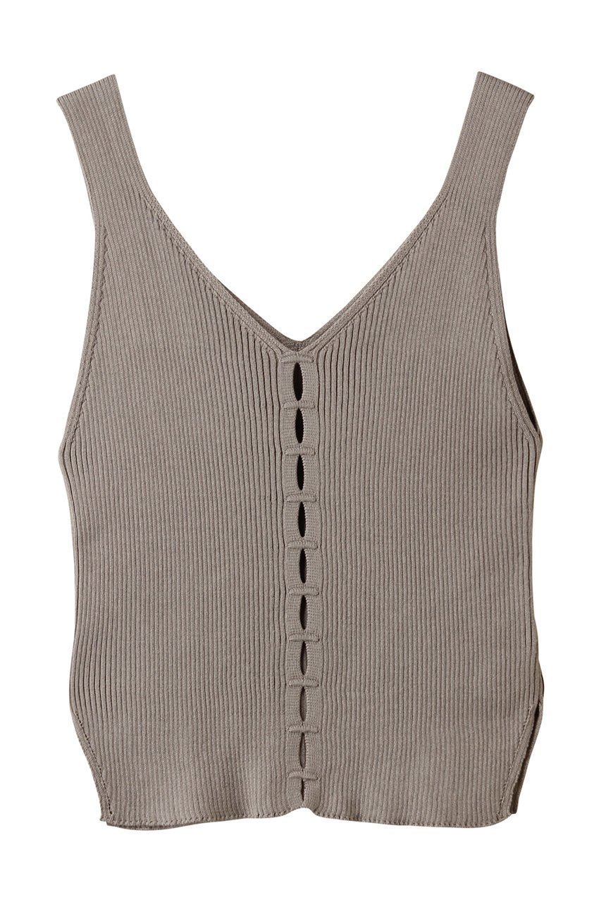 【エリオポール/heliopole】の【uca】INTARSIST SLIT リブタンク インテリア・キッズ・メンズ・レディースファッション・服の通販 founy(ファニー) 　ファッション　Fashion　レディースファッション　Fashion for Women　トップス・カットソー　Cut & Sew Tops　ニット　Knit Tops & Sweaters　カジュアルプルオーバー・ニットトップス　Pullovers & Knit Tops / Casual Pullovers　シルク　Silk, 100% Silk　スリット　Slit, Slit Detail　タンク　Tank Top, Sleeveless Top　ハンド　Hand, Handmade　フロント　Front, Front Design　新作・新入荷　New Arrivals / New In　ブラウン|ID: prp329100004698345 ipo3291000000033927013