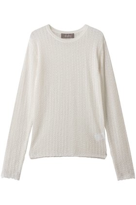 【エリオポール/heliopole】 POINTAIL ロングスリーブニットT人気、トレンドファッション・服の通販 founy(ファニー) ファッション Fashion レディースファッション Fashion for Women トップス・カットソー Cut & Sew Tops ニット Knit Tops & Sweaters カジュアルプルオーバー・ニットトップス Pullovers & Knit Tops / Casual Pullovers フィット Fit, Slim Fit 新作・新入荷 New Arrivals / New In A/W・秋冬 Autumn/Winter 透かし Cut-Out, Lacework |ID:prp329100004698347