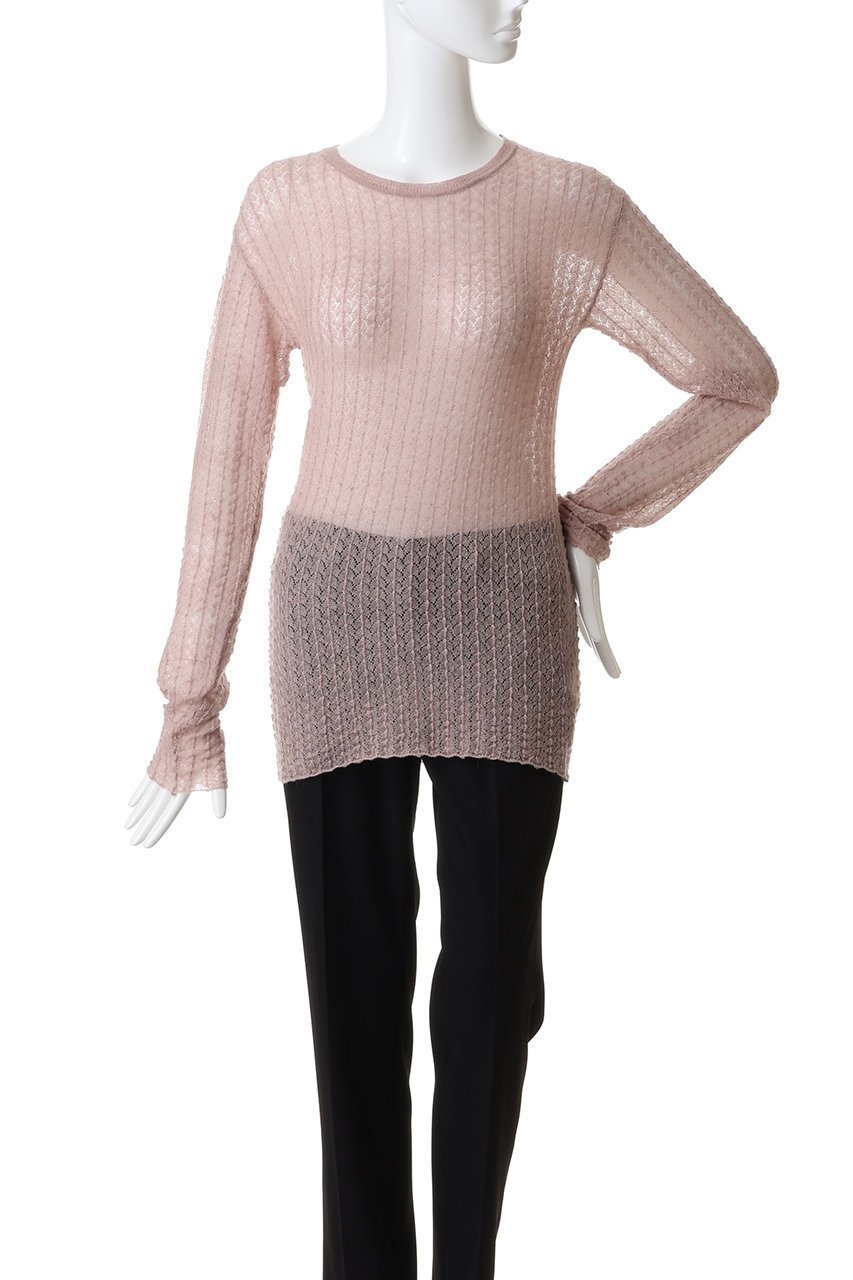 【エリオポール/heliopole】のPOINTAIL ロングスリーブニットT 人気、トレンドファッション・服の通販 founy(ファニー) 　ファッション　Fashion　レディースファッション　Fashion for Women　トップス・カットソー　Cut & Sew Tops　ニット　Knit Tops & Sweaters　カジュアルプルオーバー・ニットトップス　Pullovers & Knit Tops / Casual Pullovers　フィット　Fit, Slim Fit　新作・新入荷　New Arrivals / New In　A/W・秋冬　Autumn/Winter　透かし　Cut-Out, Lacework　other-2|ID: prp329100004698347 ipo3291000000033927027