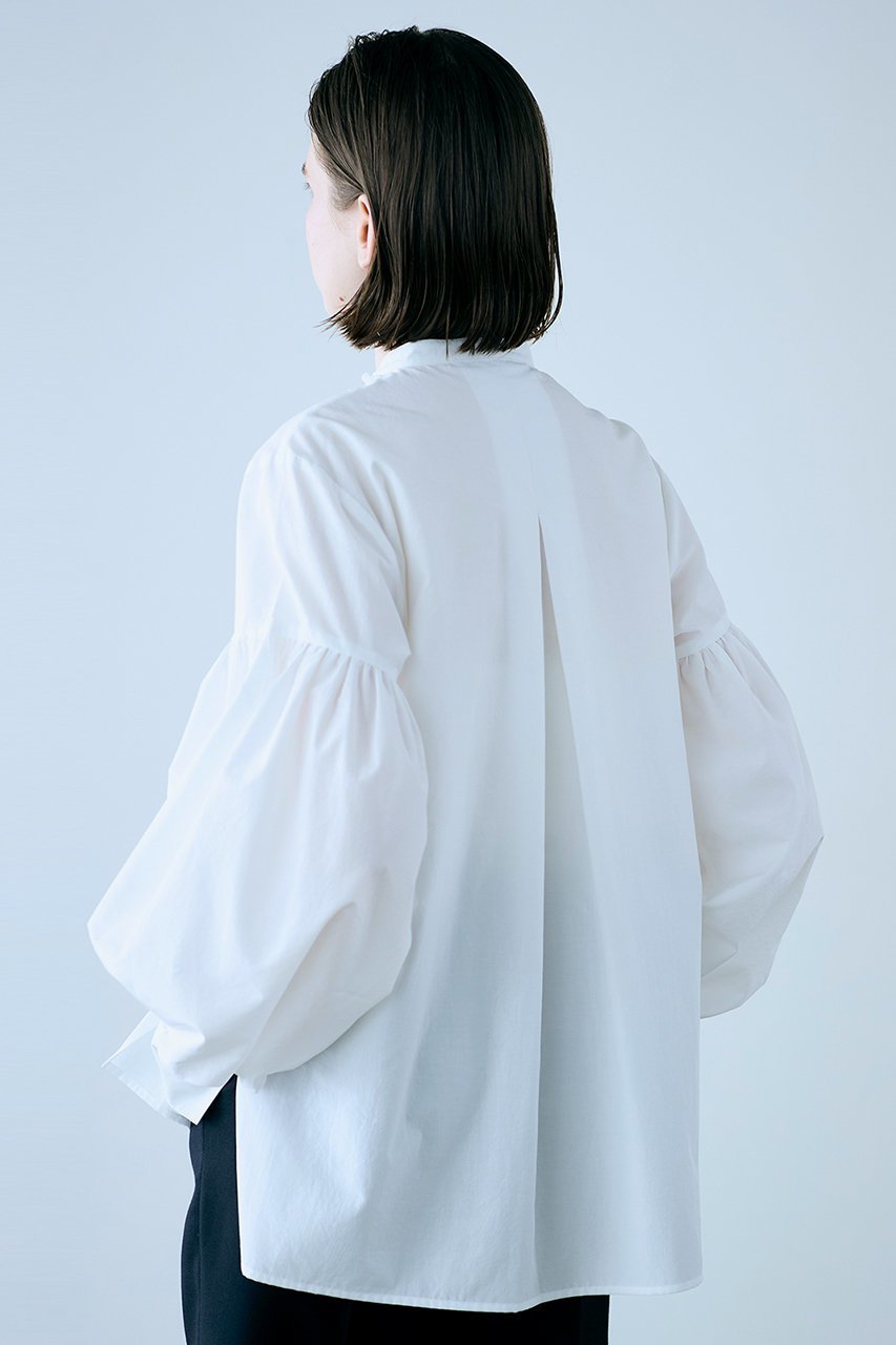 【マリリンムーン/MARILYN MOON】のモダンタックフリルシャツ 人気、トレンドファッション・服の通販 founy(ファニー) 　ファッション　Fashion　レディースファッション　Fashion for Women　トップス・カットソー　Cut & Sew Tops　シャツ・ブラウス・オフィスカジュアル　Elegant Blouses & Button-Ups　オケージョン　Occasion Wear　コンパクト　Compact, Small Size　ジャケット　Jacket, Outerwear　スリーブ　Sleeve, Long Sleeve / Short Sleeve　バランス　Balance, Style Balance　ロング　Long, Long-Length　人気　Popular, Best Seller　other-7|ID: prp329100004698356 ipo3291000000034091650