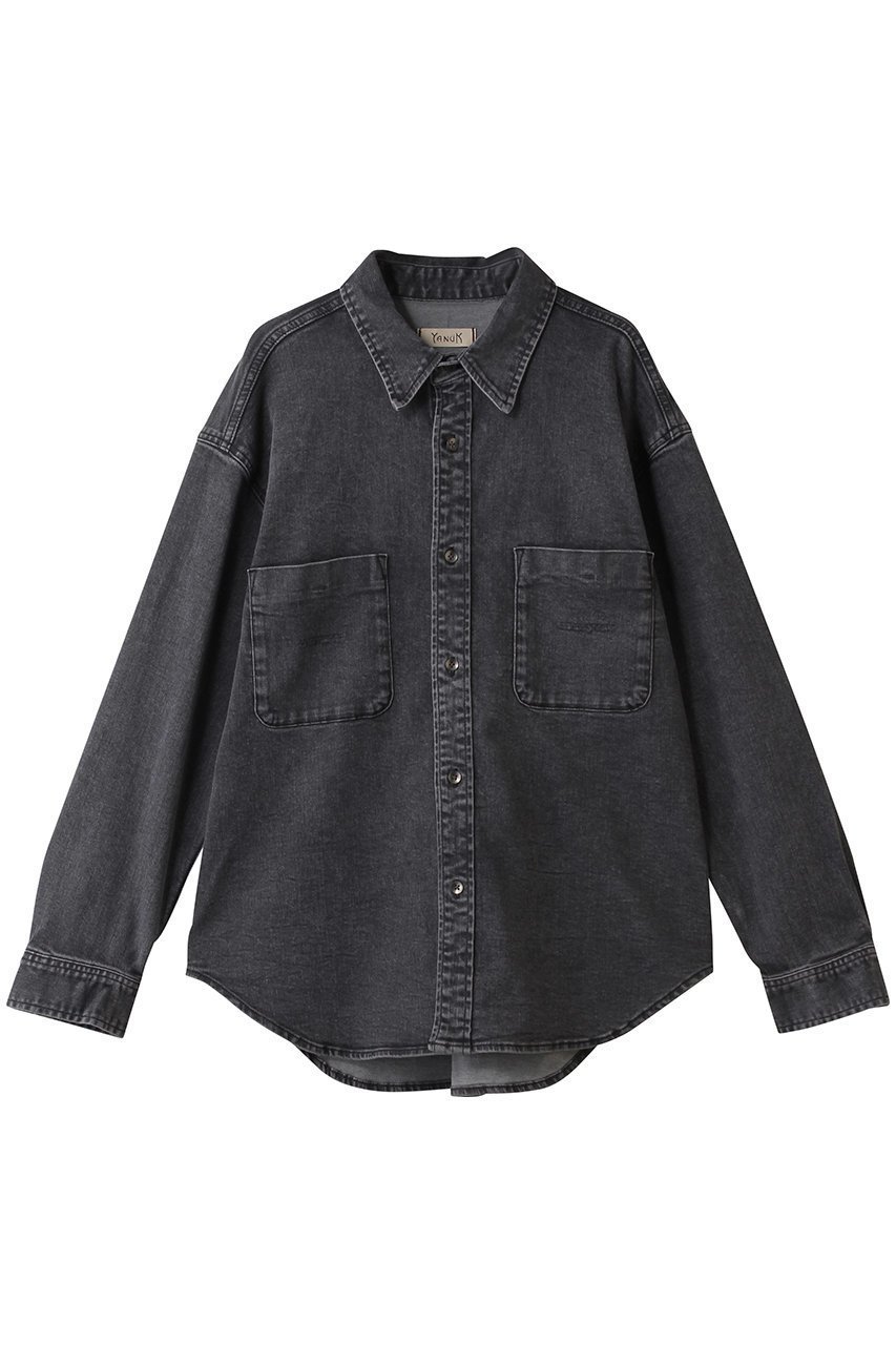 【ヤヌーク/YANUK】のデニムシャツ インテリア・キッズ・メンズ・レディースファッション・服の通販 founy(ファニー) 　ファッション　Fashion　レディースファッション　Fashion for Women　トップス・カットソー　Cut & Sew Tops　シャツ・ブラウス・オフィスカジュアル　Elegant Blouses & Button-Ups　スリーブ　Sleeve, Long Sleeve / Short Sleeve　デニム　Denim, Jeans Material　リラックス　Relax, Relaxed Fit　ロング　Long, Long-Length　定番　Standard, Basic Item　新作・新入荷　New Arrivals / New In　ウォーングレー|ID: prp329100004698366 ipo3291000000033927190