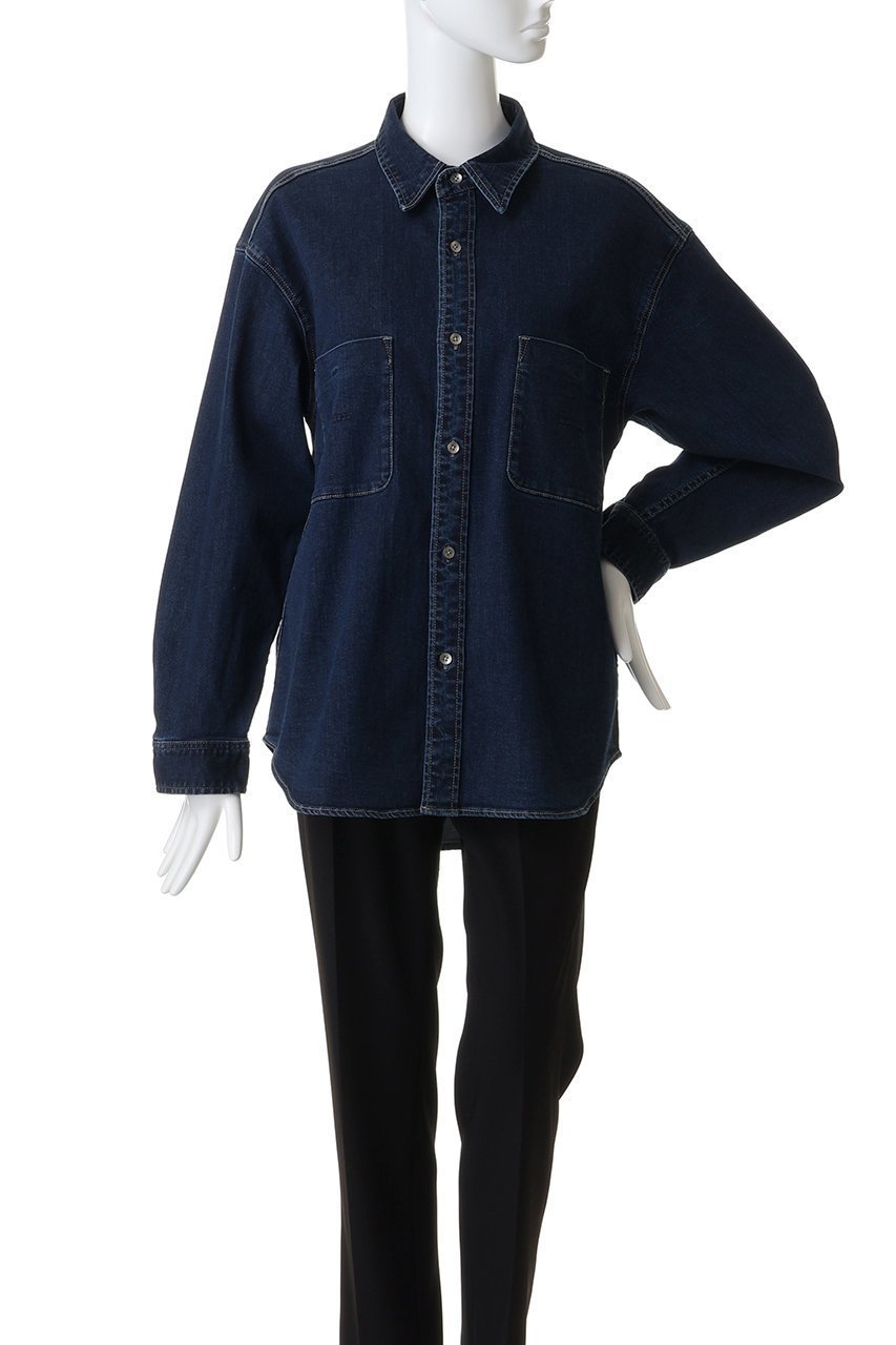 【ヤヌーク/YANUK】のデニムシャツ 人気、トレンドファッション・服の通販 founy(ファニー) 　ファッション　Fashion　レディースファッション　Fashion for Women　トップス・カットソー　Cut & Sew Tops　シャツ・ブラウス・オフィスカジュアル　Elegant Blouses & Button-Ups　おすすめ　Recommended / Our Picks　スリーブ　Sleeve, Long Sleeve / Short Sleeve　デニム　Denim, Jeans Material　リラックス　Relax, Relaxed Fit　ロング　Long, Long-Length　新作・新入荷　New Arrivals / New In　other-2|ID: prp329100004698367 ipo3291000000033927201