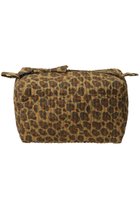 【エスゼット ブロックプリント/SZ Blockprints】のSMALL MAKEUP POUCH LEOPARD ポーチ ブラウン|ID: prp329100004698369 ipo3291000000036085461