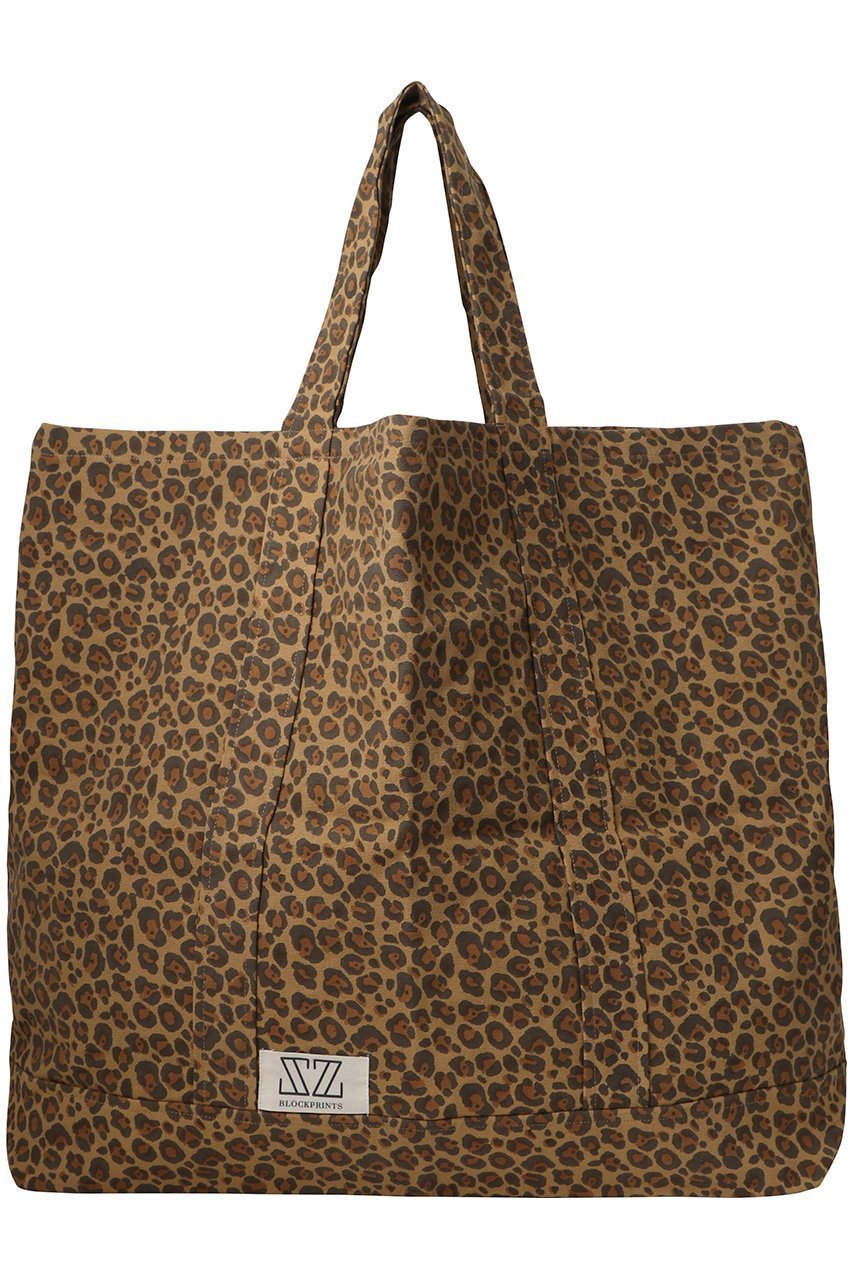 【エスゼット ブロックプリント/SZ Blockprints】のOVERSIZE TOTE LEOPARD オーバーサイズトートバッグ インテリア・キッズ・メンズ・レディースファッション・服の通販 founy(ファウニー) 　ファッション　Fashion　レディースファッション　Fashion for Women　バッグ　Bags　レオパード　Leopard, Animal Print　旅行　Travel　ブラウン|ID: prp329100004698372 ipo3291000000036754876