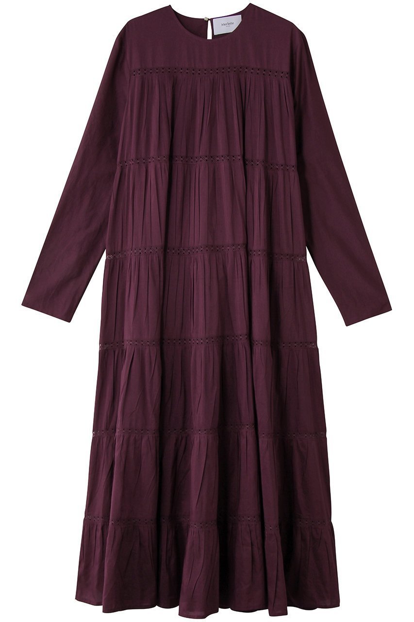 【マーレット/MERLETTE】のGAEA ハンドスモッキング刺しゅうギャザースリーブドレス 人気、トレンドファッション・服の通販 founy(ファニー) 　ファッション　Fashion　レディースファッション　Fashion for Women　ワンピース　Dresses　フォーマル・パーティードレス・結婚式用ドレス　Elegant & Casual Dresses　チュニック　Tunic Tops & Dresses　シルク　Silk, 100% Silk　チュニック　Tunic, Long Top　ドレス　Dress, One-Piece　フェミニン　Feminine, Girly　新作・新入荷　New Arrivals / New In　 other-1|ID: prp329100004698375 ipo3291000000033927282