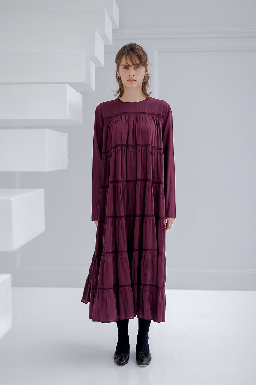 【マーレット/MERLETTE】のMAIDA コットンシルクティアードマキシドレス 人気、トレンドファッション・服の通販 founy(ファニー) 　ファッション　Fashion　レディースファッション　Fashion for Women　ワンピース　Dresses　フォーマル・パーティードレス・結婚式用ドレス　Elegant & Casual Dresses　チュニック　Tunic Tops & Dresses　シルク　Silk, 100% Silk　チュニック　Tunic, Long Top　ドレス　Dress, One-Piece　フェミニン　Feminine, Girly　other-6|ID: prp329100004698375 ipo3291000000034005190