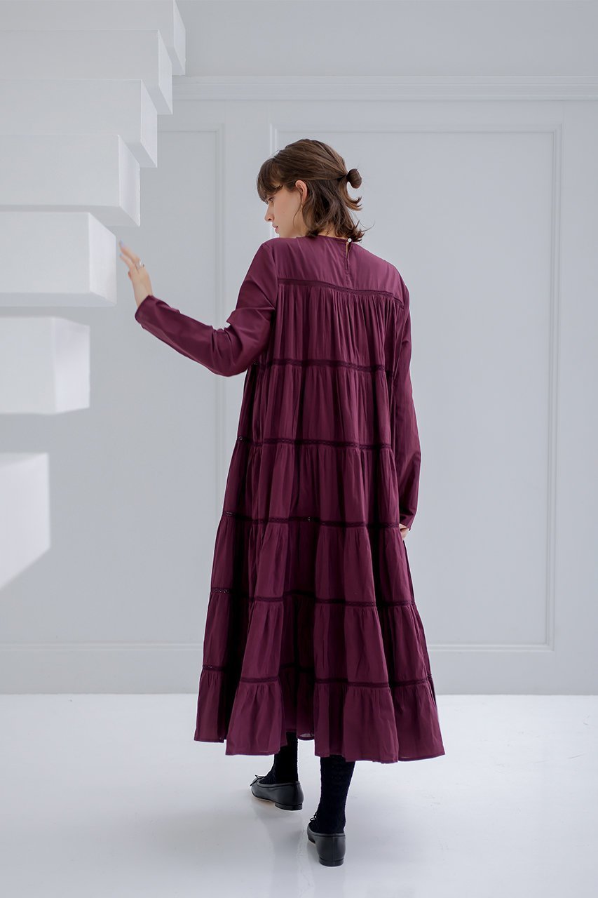 【マーレット/MERLETTE】のMAIDA コットンシルクティアードマキシドレス 人気、トレンドファッション・服の通販 founy(ファニー) 　ファッション　Fashion　レディースファッション　Fashion for Women　ワンピース　Dresses　フォーマル・パーティードレス・結婚式用ドレス　Elegant & Casual Dresses　チュニック　Tunic Tops & Dresses　シルク　Silk, 100% Silk　チュニック　Tunic, Long Top　ドレス　Dress, One-Piece　フェミニン　Feminine, Girly　other-8|ID: prp329100004698375 ipo3291000000034005192