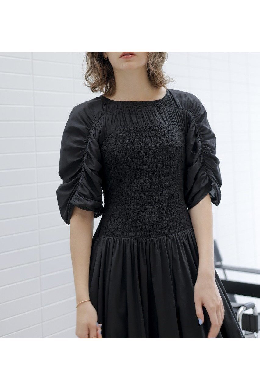 【マーレット/MERLETTE】のGAEA ハンドスモッキング刺しゅうギャザースリーブドレス 人気、トレンドファッション・服の通販 founy(ファニー) 　ファッション　Fashion　レディースファッション　Fashion for Women　ワンピース　Dresses　フォーマル・パーティードレス・結婚式用ドレス　Elegant & Casual Dresses　チュニック　Tunic Tops & Dresses　ギャザー　Gathered, Ruffled　サンダル　Sandals, Summer Shoes　スモッキング　Smocking, Gathered Stitching　スリーブ　Sleeve, Long Sleeve / Short Sleeve　チュニック　Tunic, Long Top　ドレス　Dress, One-Piece　パーティ　Party, Party Style　フェミニン　Feminine, Girly　リゾート　Resort, Vacation Style　新作・新入荷　New Arrivals / New In　other-8|ID: prp329100004698376 ipo3291000000033927304