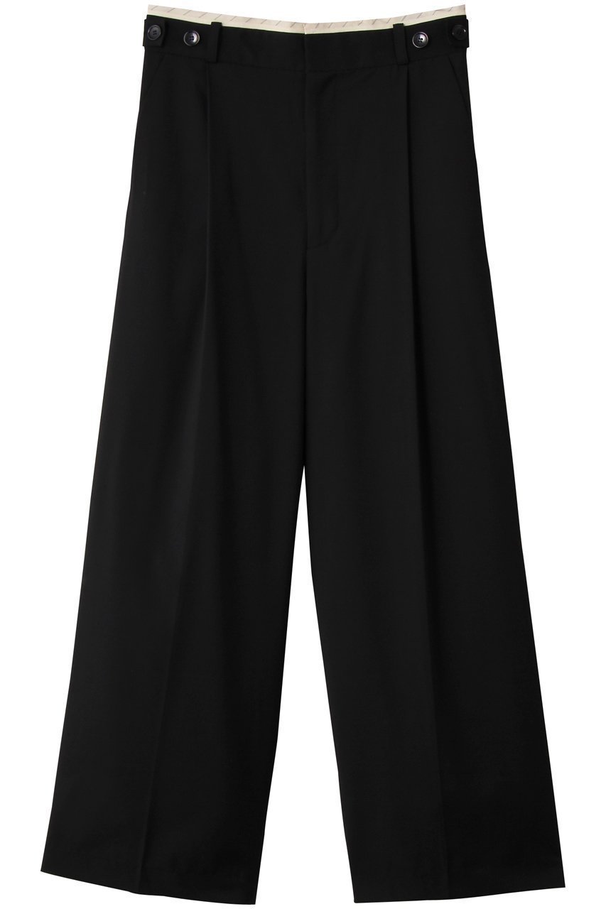 【プランク プロジェクト/PRANK PROJECT】のウーステッドセンタープレスワイドパンツ / Wool-Sleeved Center Press Wide Pants インテリア・キッズ・メンズ・レディースファッション・服の通販 founy(ファニー) 　ファッション　Fashion　レディースファッション　Fashion for Women　パンツ　Pants & Trousers　おすすめ　Recommended / Our Picks　センター　Center, Center Line　ロング　Long, Long-Length　ワイド　Wide, Wide Fit　新作・新入荷　New Arrivals / New In　BLK(ブラック)|ID: prp329100004698380 ipo3291000000033927341