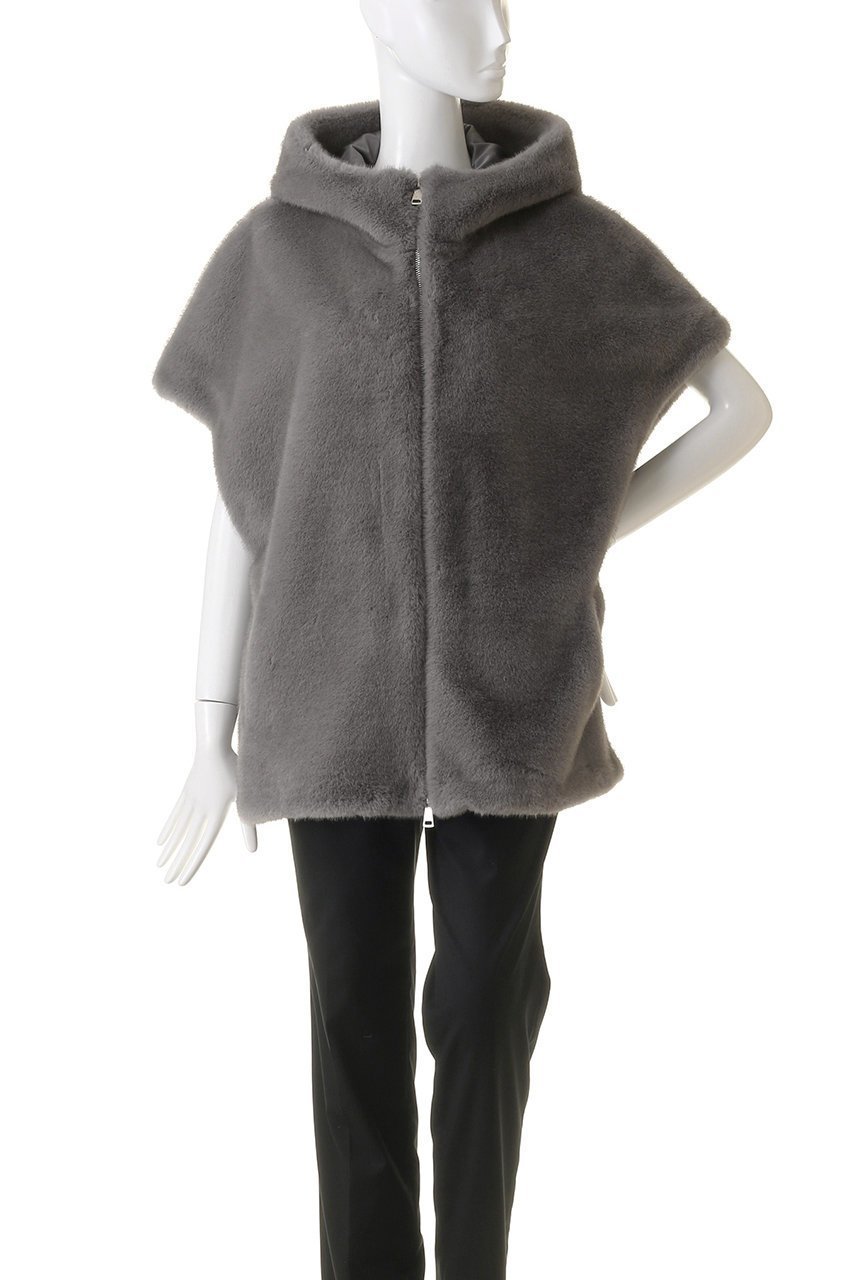 【リナージオ/LIGNAGGIO】のミンク風フェイクフレンチスリーブジレ 人気、トレンドファッション・服の通販 founy(ファニー) 　ファッション　Fashion　レディースファッション　Fashion for Women　アウター　Coat / Outerwear Collection　レディースジャケット・軽アウター　Jackets　ジャケット　Jacket, Outerwear　スリーブ　Sleeve, Long Sleeve / Short Sleeve　ファブリック　Fabric, Textile　フレンチ　French, French Style　ベスト　Vest, Waistcoat　ボトム　Bottoms, Lower Wear　ミドル　Middle Length, Mid Height　エレガント 上品　Elegant　再入荷　Restock / Back in Stock　A/W・秋冬　Autumn/Winter　防寒　Cold Protection, Winter-Ready　other-2|ID: prp329100004698383 ipo3291000000033927627