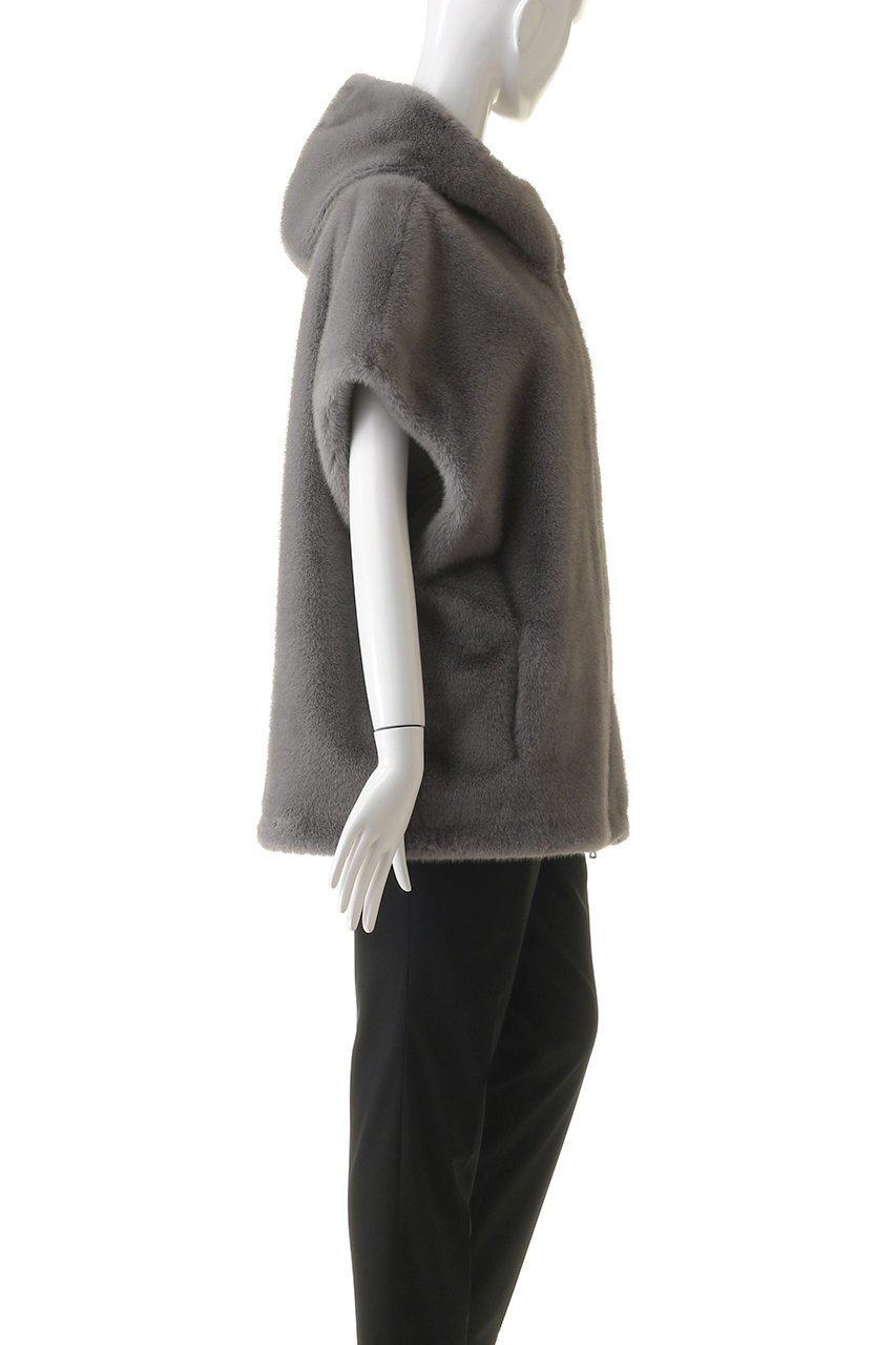 【リナージオ/LIGNAGGIO】のミンク風フェイクフレンチスリーブジレ 人気、トレンドファッション・服の通販 founy(ファニー) 　ファッション　Fashion　レディースファッション　Fashion for Women　アウター　Coat / Outerwear Collection　レディースジャケット・軽アウター　Jackets　ジャケット　Jacket, Outerwear　スリーブ　Sleeve, Long Sleeve / Short Sleeve　ファブリック　Fabric, Textile　フレンチ　French, French Style　ベスト　Vest, Waistcoat　ボトム　Bottoms, Lower Wear　ミドル　Middle Length, Mid Height　エレガント 上品　Elegant　再入荷　Restock / Back in Stock　A/W・秋冬　Autumn/Winter　防寒　Cold Protection, Winter-Ready　other-3|ID: prp329100004698383 ipo3291000000033927628