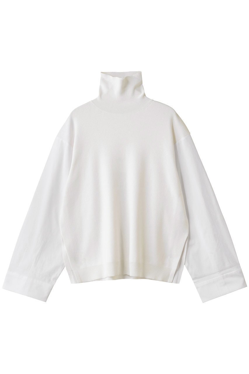 【マイ ウィークネス/MY WEAKNESS】のElla Knit インテリア・キッズ・メンズ・レディースファッション・服の通販 founy(ファニー) 　ファッション　Fashion　レディースファッション　Fashion for Women　トップス・カットソー　Cut & Sew Tops　ニット　Knit Tops & Sweaters　カジュアルプルオーバー・ニットトップス　Pullovers & Knit Tops / Casual Pullovers　シンプル　Simple, Minimal　スリット　Slit, Slit Detail　ハイネック　High Neck, Mock Neck　エレガント 上品　Elegant　WHITE|ID: prp329100004699909 ipo3291000000035970122